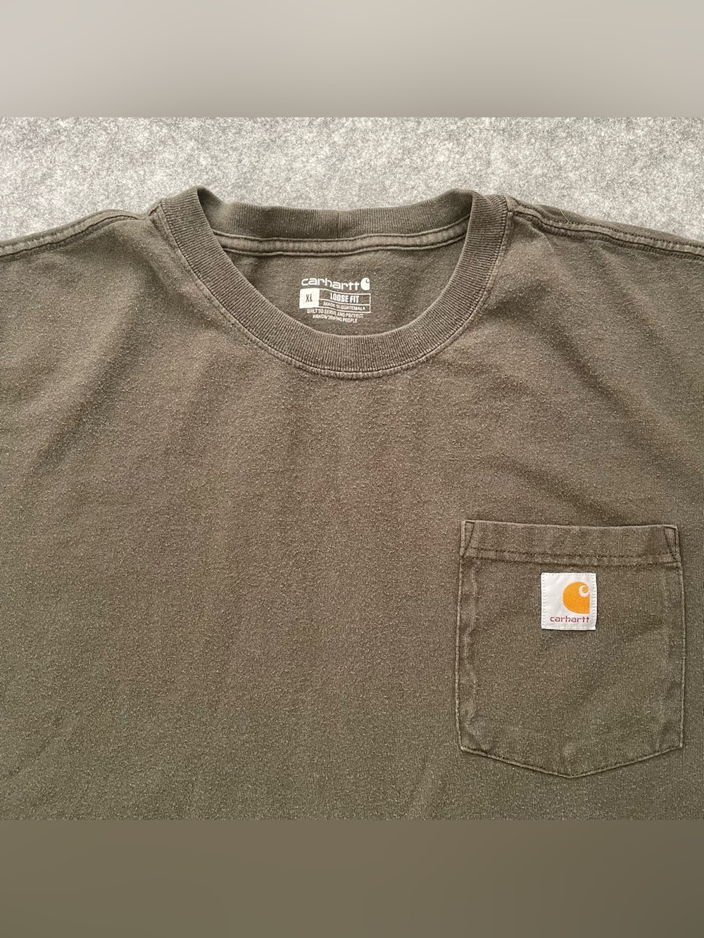 Carhartt Shirt Mens XL‎ Lot Of 2 Black Olive Loose Fit Workwear Heavyweight K87 - Picture 12 of 16
